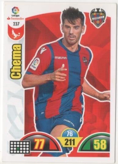 Cromo E00749: Album 2-Trading Car Game 2017-18, Chema: Levante U.D. Defensa