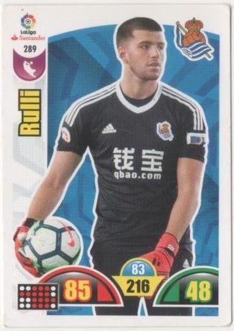 Cromo E00788: Album 2-Trading Car Game 2017-18, Ruli: Real Sociedad. Portero