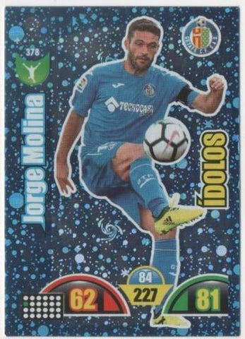 Cromo E00851: Album 2-Trading Car game 2017-18, Jorge Molina-ÍDOLOS: Getafe C.F. Delantero