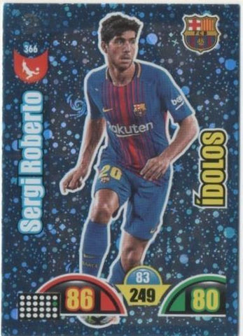 Cromo E00841: Album 2-Trading Car Game 2017-18, Sergi Roberto-ÍDOLOS: F.C. Barcelona. Delantero