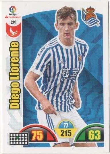 Cromo E00790: Album 2-Trading Car Game 2017-18, Diego LlorentE Real Sociedad. Defensa