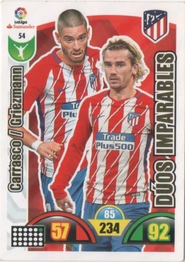 Cromo E00616: Album 2-Trading Car Game 2017-18, Carrasco-Griezmann-DÚOS IMPARABLES: At.C. Madrid.Delantero