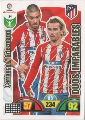 Cromo E00616: Album 2-Trading Car Game 2017-18, Carrasco-Griezmann-DÚOS IMPARABLES: At.C. Madrid.Delantero