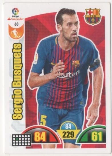 Cromo E00621: Album 2-Trading Car Game 2017-18, Sergio Busquets: F.C. Barcelona. Medio