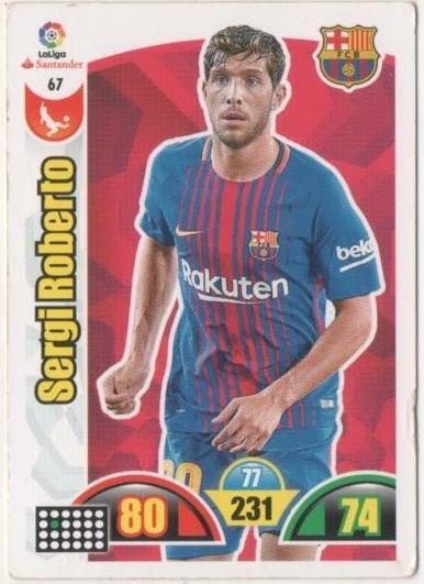 Cromo E00626: Album 2-Trading Car Game 2017-18, Sergi Roberto: F.C. Barcelona. Defensa