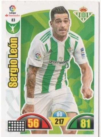 Cromo E00640: Album 2-Trading Car Game 2017-18, Sergio León: Real Betis Balonpie. Delantero