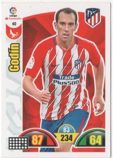 Cromo E00608: Album 2-Trading Car Game 2017-18, Godín: At. Madrid. Defensa