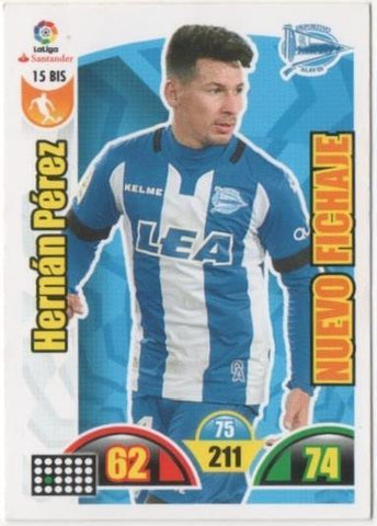 Cromo E00584: Album 2-Trading Car Game 2017-18, Hernán Peréz: Deportivo Alavés. Medio
