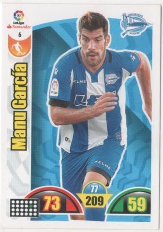 Cromo E00589: Album 2-Trading Car Game 2017-18, Manu García: Deportivo Alavés. Medio