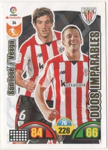 Cromo E00606: Album 2-Trading Car Game 2017-18, San José-Vesga- DÚOS IMPARABLES: At. C. Bilbao. Medio