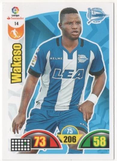 Cromo E00591: Album 2-Trading Car Game 2017-18, Wakaso: Deportivo Alavés. Medio