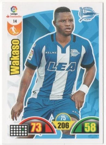 Cromo E00591: Album 2-Trading Car Game 2017-18, Wakaso: Deportivo Alavés. Medio
