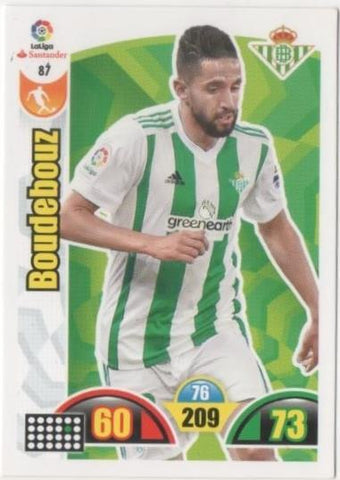 Cromo E00644: Album 2-Trading Car Game 2017-18, Boudebouz: Real Betis Balonpie. Medio