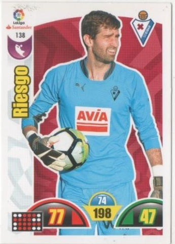 Cromo E00683: Album 2-Trading Car Game 2017-18, Riesgo: SD Eibar. Portero