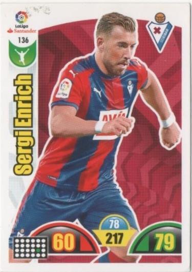 Cromo E00681: Album 2-Trading Car Game 2017-18, Sergi Enrich: SD Eibar. Delantero