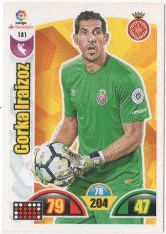 Cromo E00711: Album 2-Trading Car Game 2017-18, Gorka Iraizoz: Girona F.C. Portero