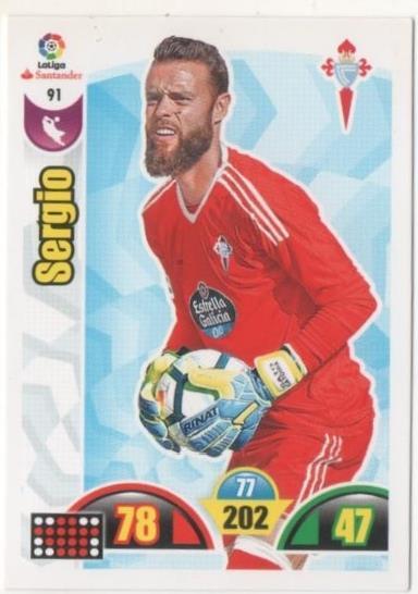 Cromo E00649: Album 2-Trading Car Game 2017-18, Sergio: R.C. Celta de Vigo. Portero