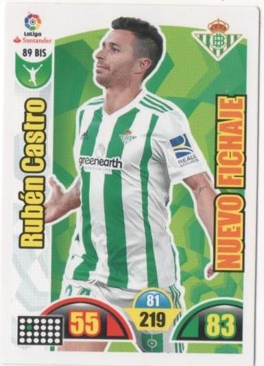 Cromo E00648: Album 2-Trading Car Game 2017-18, Rubén Castro: Real Betis Balonpie. Delantero