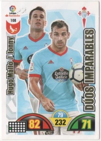 Cromo E00661: Album 2-Trading Car Game 2017-18, Hugo Mallo-Jpnny-DÚOS IMPARABLES: R.C. Celta de Vigo. Defensa