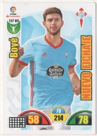 Cromo E00662: Album 2-Trading Car Game 2017-18, Boyé: R.C. Celta de Vigo. Delantero