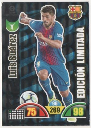 Cromo E00907: Album 2-Trading Car Game 2017-18, Luis Suárez-SUPER CRACK: F.C. Barcelona. Delantero