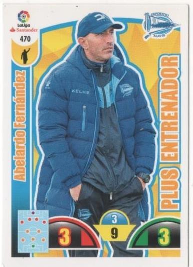 Cromo E00911: Album 2-Trading Car Game 2017-18, Abelardo Fernández-PLUS ENTRENADOR: D. Alavés