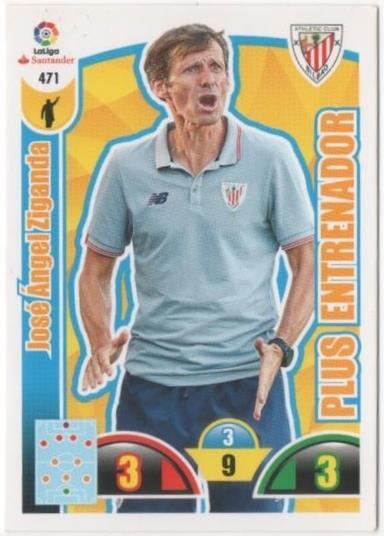 Cromo E00912: Album 2-Trading Car Game 2017-18, José ängel Ziganda-PLUS ENTRENADOR: At. De Bilbao