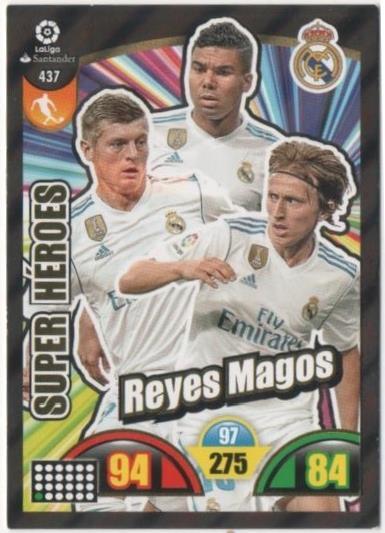Cromo E00896: Album 2-Trading Car Games 2017-18, Super Héroes-REYES MAGOS: Real Madrid