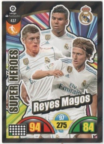Cromo E00896: Album 2-Trading Car Games 2017-18, Super Héroes-REYES MAGOS: Real Madrid