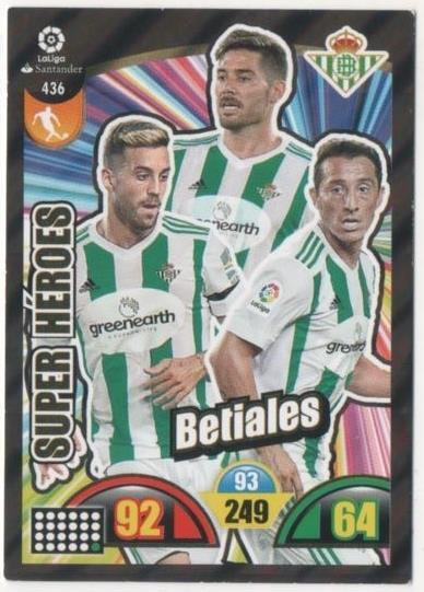 Cromo E00895: Album 2-Trading Car Game 2017-18, Super Héroes-BETIALES: Reañl Betis Balonpié