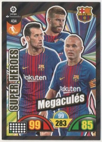 Cromo E00894: Album 2-Trading Car Game 2017-18, Super Héroes-MEGACULÉS: F.C. Barcelona