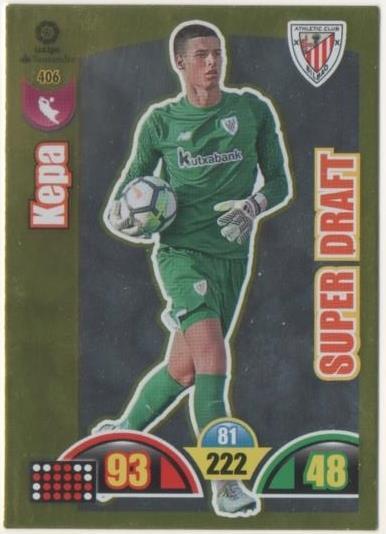 Cromo E00875: Album 2-Trading Car Game 2017-18, Kepa-SUPER DRAFT: At. de Bilbao. Portero