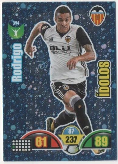 Cromo E00865: Album 2-Trading Car Game 2017-18, Rodrigo-ÍDOLOS: Valencia C.F. Delantero