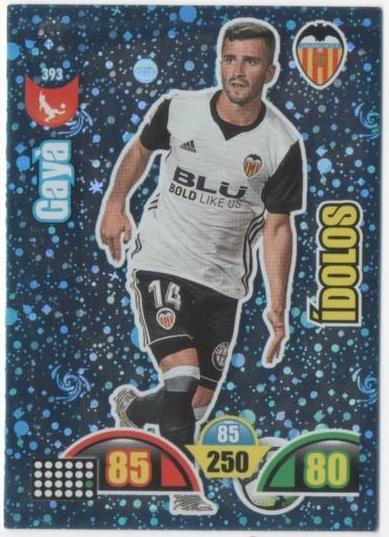 Cromo E00864: Album 2-Trading Car Game 2017-18, Gayà-ÍDOLOS: Valencia C.F. Defensa