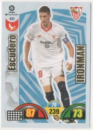 Cromo E00892: Album 2-Trading Car Game 2017-18, Escudero-IRONMAN: Sevilla F.C. Defensa