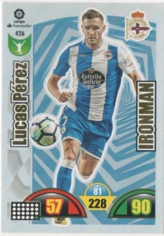 Cromo E00891: Album 2-Trading Car Game 2017-18, Lucas Pérez-IRONMAN: R.C.D. La Coruña. Delantero