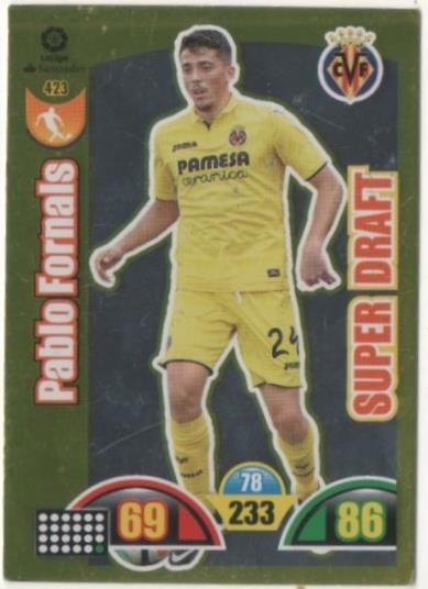 Cromo E00888: Album 2-Trading Car Game 2017-18, Pablo Fornals-SUPER DRAFT: Villareal C.F. Medio