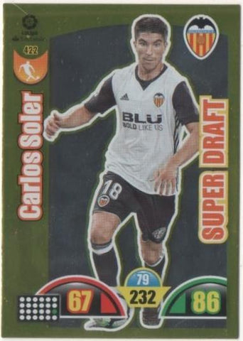 Cromo E00887: Album 2-Trading Car Game 2017-18, Carlos Soler-SUPER DRAFT: Valencia C.F. Medio