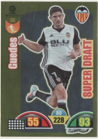 Cromo E00886: Album 2-Trading Car Game 2017-18, Guedes-SUPER DRAFT:Valencia C.F. Medio
