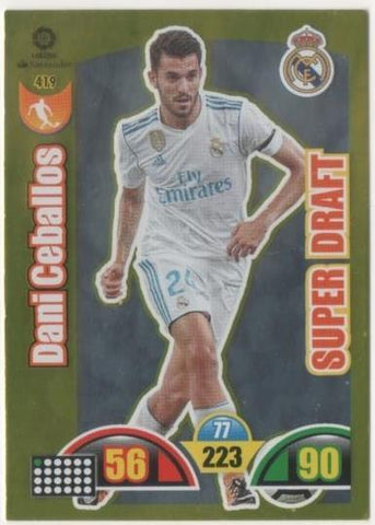 Cromo E00884: Album 2-Trading Car Game 2017-18, Dani Ceballos-SUPER DRAFT: Real Madrid. Medio