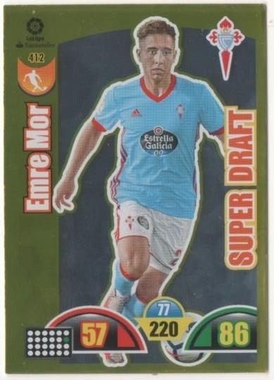 Cromo E00880: Album 2-Trading Car Game 2017-18, Emre Mor-SUPER DRAFT: R.C Celta de Vigo. Medio