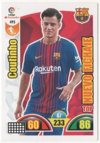 Cromo E00935: Album 2-Trading Car Game 2017-18, Coutinho: F.C. Barcelona. Medio