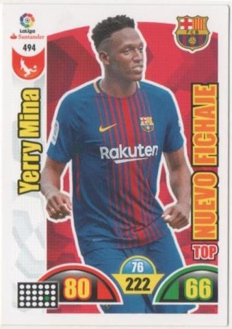 Cromo E00934: Album 2-Trading Car Game 2017-18, Yerry Mina: F.C. Barcelona. Defensa