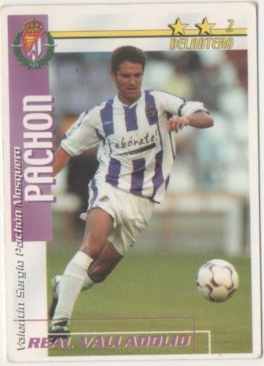 Cromo E00182: Fichas de la lIga 2003, Pachon: Real Valladolid. Delantero