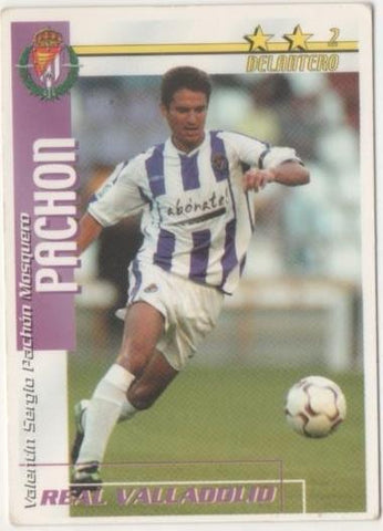Cromo E00182: Fichas de la lIga 2003, Pachon: Real Valladolid. Delantero