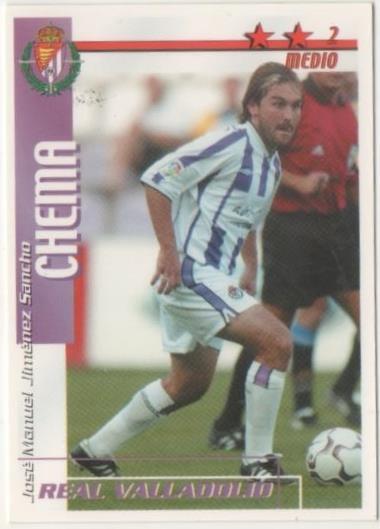 Cromo E00183: Fichas de la Liga 2003, Chema: Real Valladolid. Medio