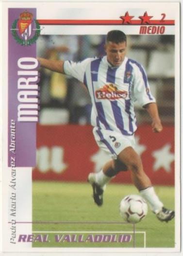 Cromo E00184: Fichas de la Liga 2003, Mario: Real Valladolid. Medioi