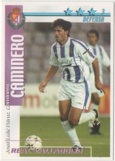 Cromo E00190: Fichas de la Liga 2003, Caminero: Real Valladolid. Defensa