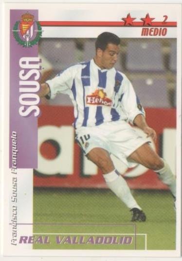 Cromo E00192: Fichas de la Liga 2003, Sousa: Real Valladolid. Medio