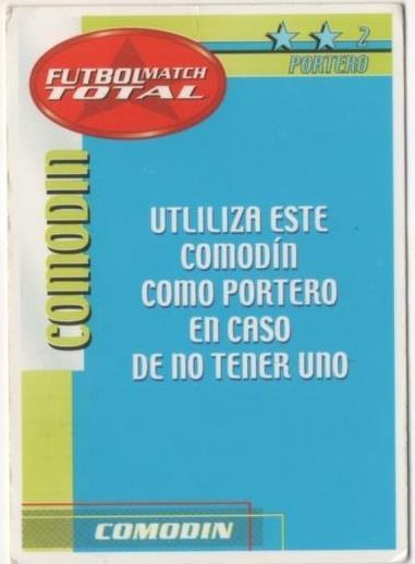 Cromo E00211: Fichas de la Liga 2003. Comodín como portero